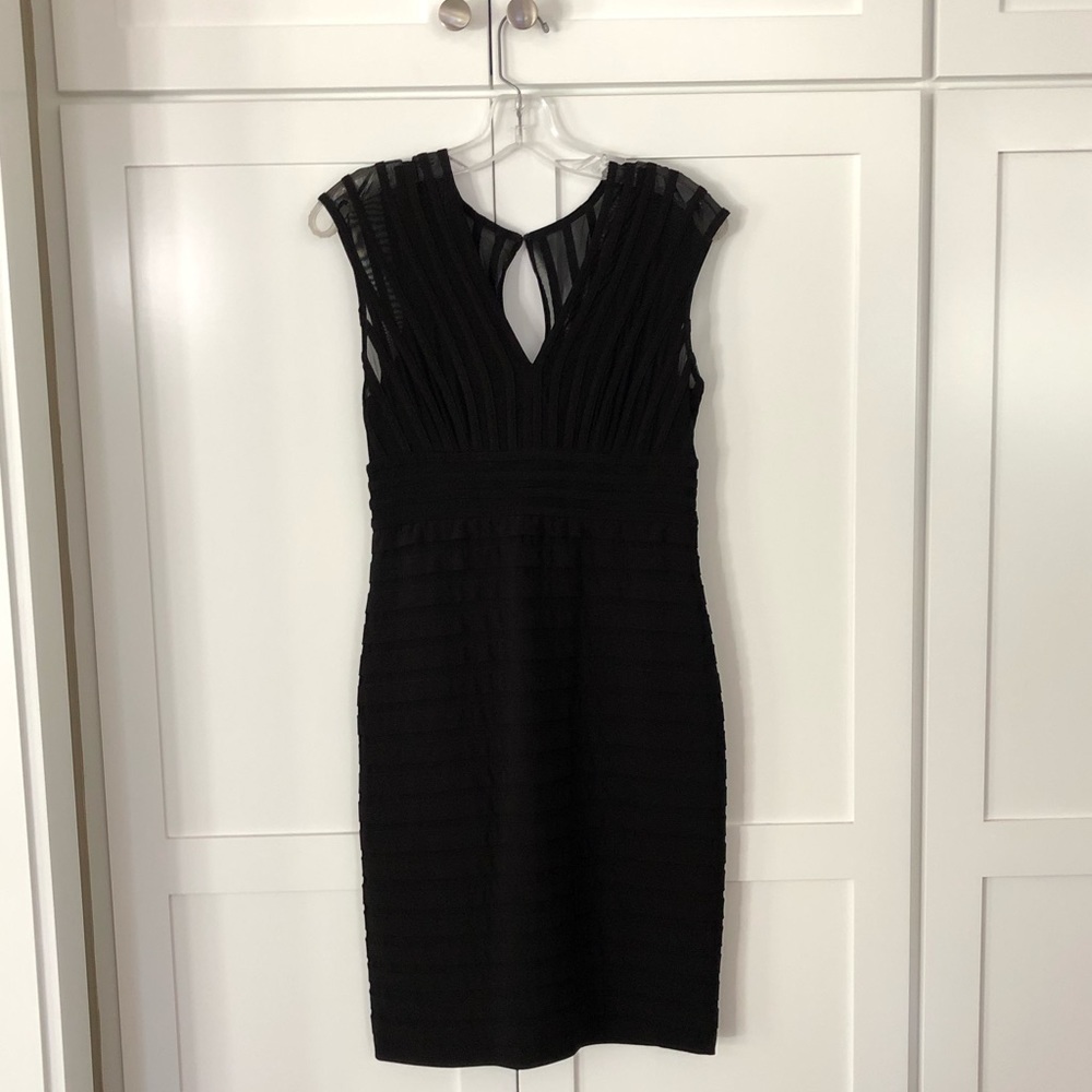 Black Dress with Mesh Detail
